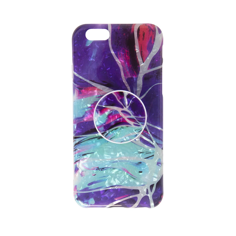  کاور مدل یخی طرح ماربل مناسب برای گوشی موبایل اپل iphone 6 / 7 / 8 / SE 2020 / SE 2022 به همراه پاپ سوکت