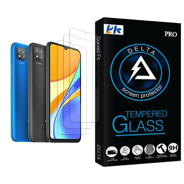 محافظ صفحه نمایش پی کی مدل Delta Glass MIX003 مناسب برای گوشی موبایل شیائومی Redmi 9C NFC بسته سه عددی