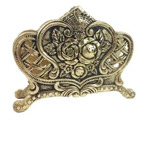 جا دستمال کاغذی برنزی طرح رز مدل رومیزی