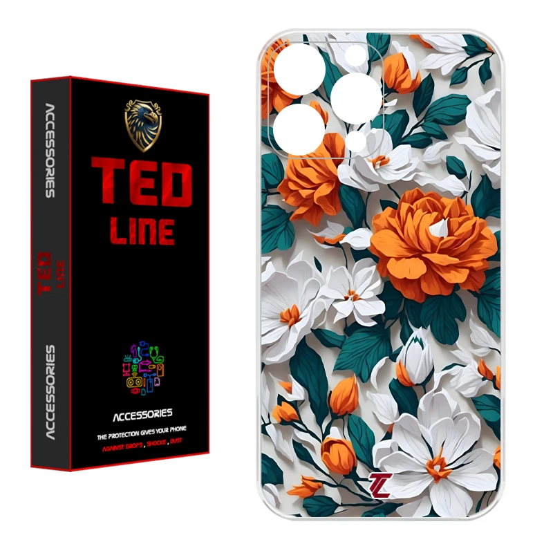 کاور تدلاین طرح گل نارنجی کد 1229 مناسب برای گوشی موبایل اپل Iphone 13 Pro