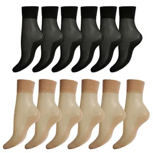 جوراب ساق کوتاه زنانه بهپوش مدل کفه دار شیشه ای نازک بسته 12 عددی