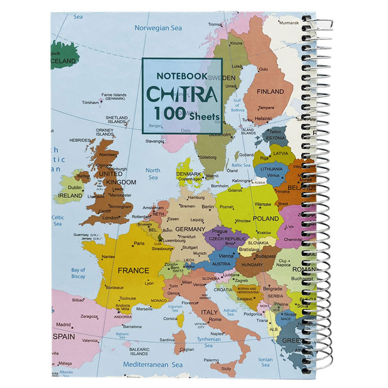 دفتر تمرین 100 برگ چیترا مدل جهان