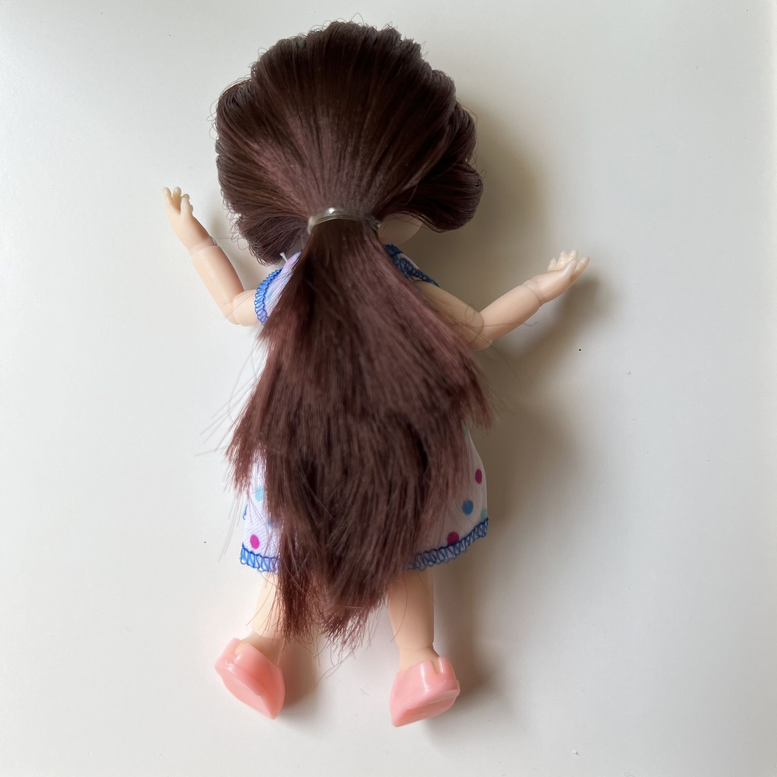  عروسک طرح دخترک چشم تیله ای تمام مفصلی مدل D6 ارتفاع 16 سانتیمتر -  - 4