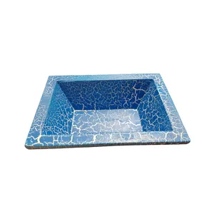 ظزف سفالی مدل حوض ماهی طرح مستطیل کد HM20
