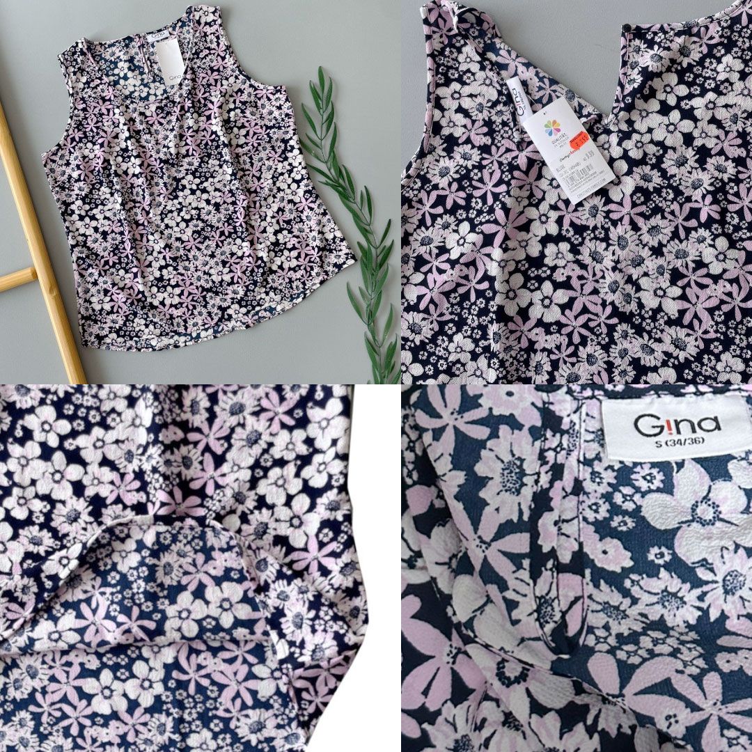 تاپ زنانه جینا مدل گلدار کد 9626 -  - 2