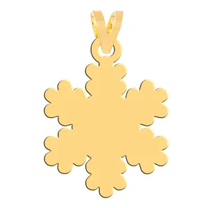 آویز گردنبند طلا 18 عیار زنانه فرشته مدل برف WNL-000556