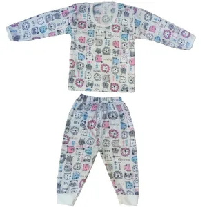ست تی شرت و شلوار نوزادی مدل آدمک شاد