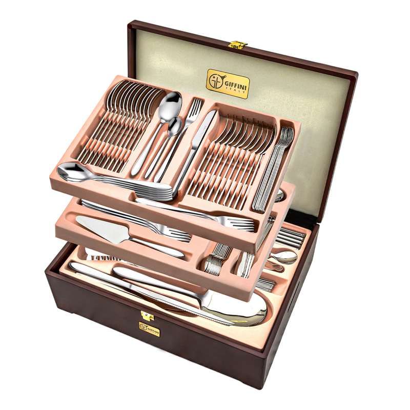 سرویس قاشق و چنگال 142 پارچه جی فی نی مدل 205 سوپر لاکچری