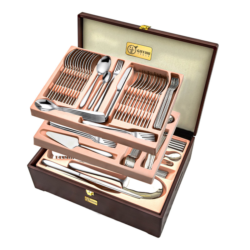 سرویس قاشق و چنگال 142 پارچه جی فی نی مدل 205 سوپر لاکچری