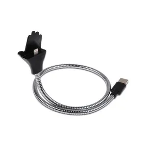 کابل تبدیل USB به لایتنینگ مدل فلز فنری طول 6.0 متر