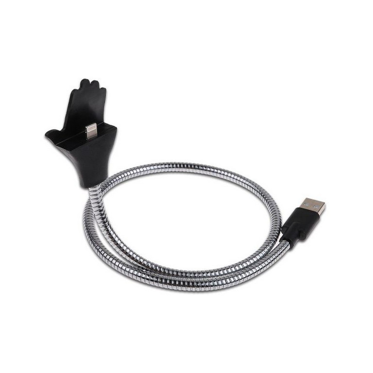 کابل تبدیل USB به لایتنینگ مدل فلز فنری طول 6.0 متر