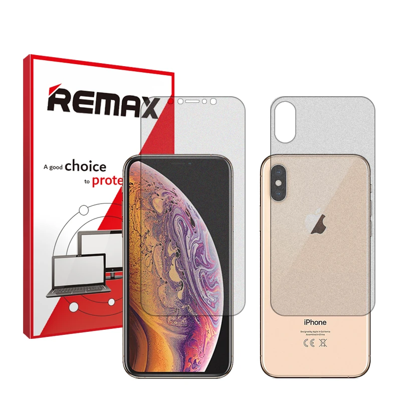 محافظ صفحه نمایش مات ریمکس مدل HyMTT مناسب برای گوشی موبایل اپل iPhone XS به همراه محافظ پشت گوشی