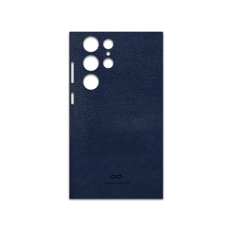 برچسب پوششی ماهوت مدل Deep-Blue-Leather مناسب برای گوشی موبایل سامسونگ Galaxy S23 Ultra