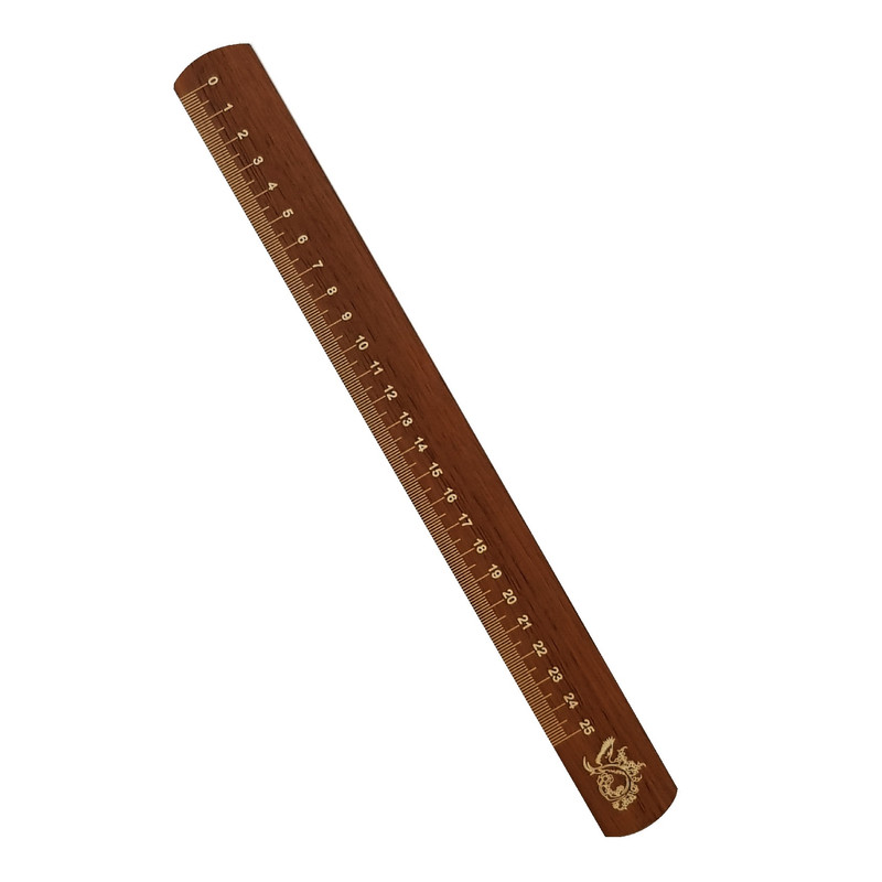 خط کش 25 سانتیمتری طرح چوب کد 03