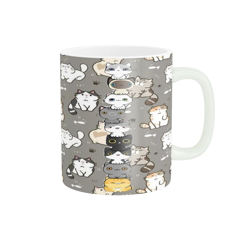 ماگ پادآفرین مدل فانتزی طرح گربه کیوت و بامزه کد p9950