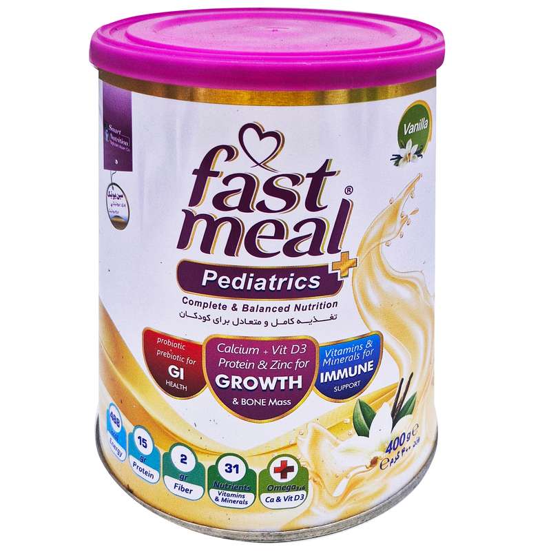 پودر فست میل پدیاتریک با طعم وانیل اسمارت نوتریشن - 400 گرم پودر فست میل پدیاتریک با طعم وانیل اسمارت نوتریشن - 400 گرم