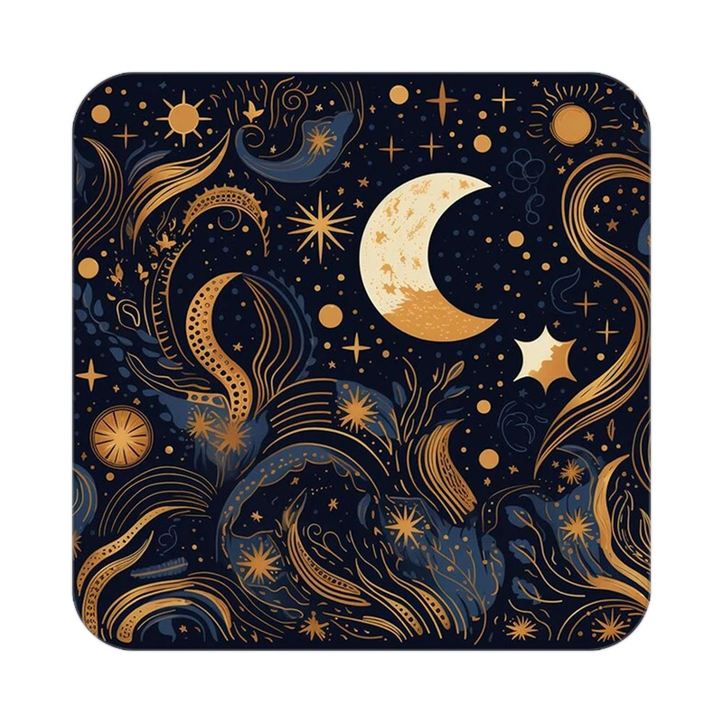 زیر لیوانی کاکتی طرح ماه و ستاره مدل mp53103