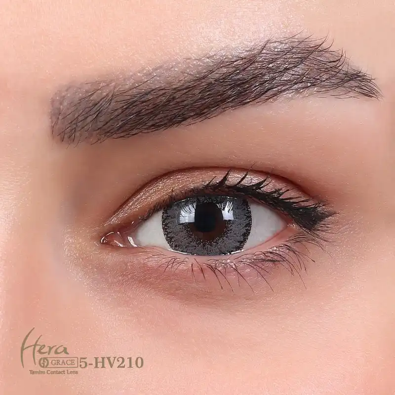 لنز چشم گریس هرا شماره 5 رنگ خاکستری دور مشکی