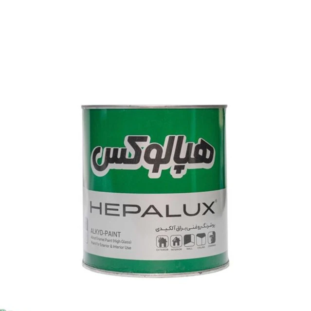 رنگ روغنی مشکی براق هپالوکس کد 8000 حجم 1 لیتر