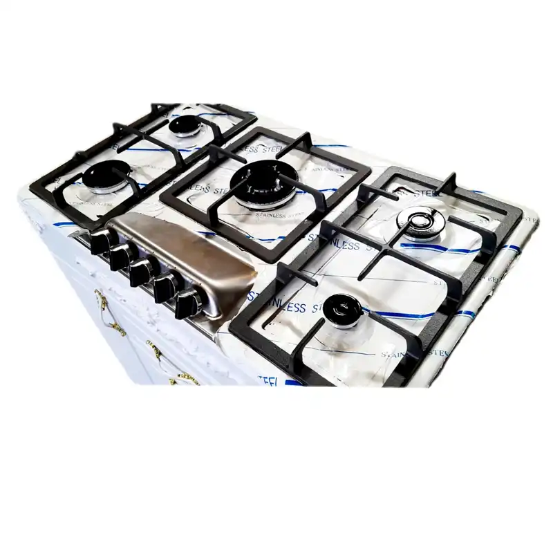 اجاق گاز 5 شعله هاکان مدل اجاق گاز چهار درب صفحه استیل اپکسی کوهان دار با ترموکوپل /TER57