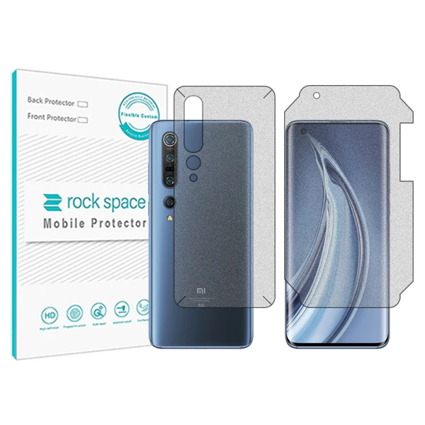 محافظ صفحه نمایش مات راک اسپیس مدل HyMTT مناسب برای گوشی موبایل شیائومی Mi 10 Pro 5G به همراه محافظ پشت گوشی 