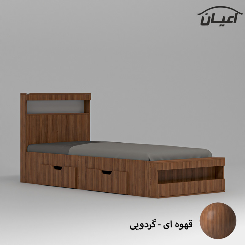 تخت خواب یک نفره اعیان مدل FH705 سایز 80x180 سانتی متر
