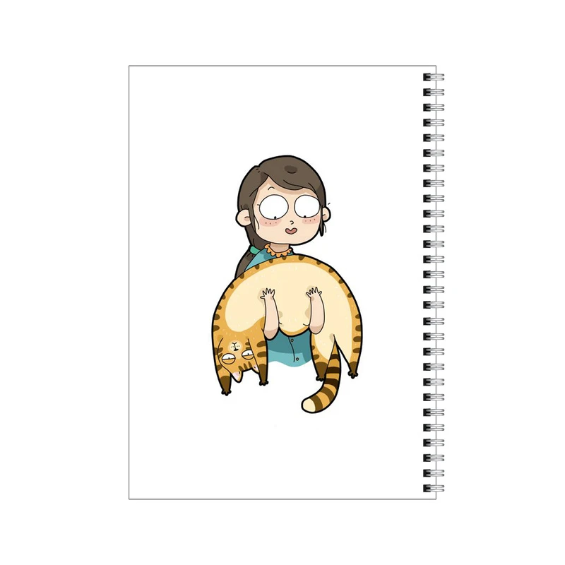 دفتر مشق 80 برگ بامبیلیپ طرح دختر و گربه آویزان کد 0949852