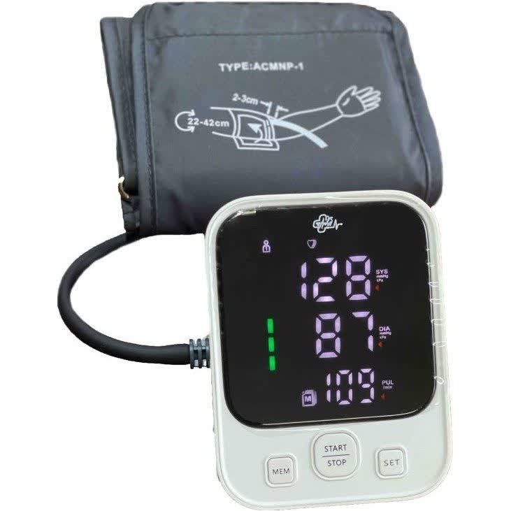 فشارسنج بازویی دیجیتال آریا مکث مدل AA-4001 با حافظه ذخیره نتایج، اعلان صوتی فارسی، منبع انرژی برق و باتری، همراه با کیف، کابل و آداپتور، مناسب بازوی 22 تا 42 سانتی‌متر