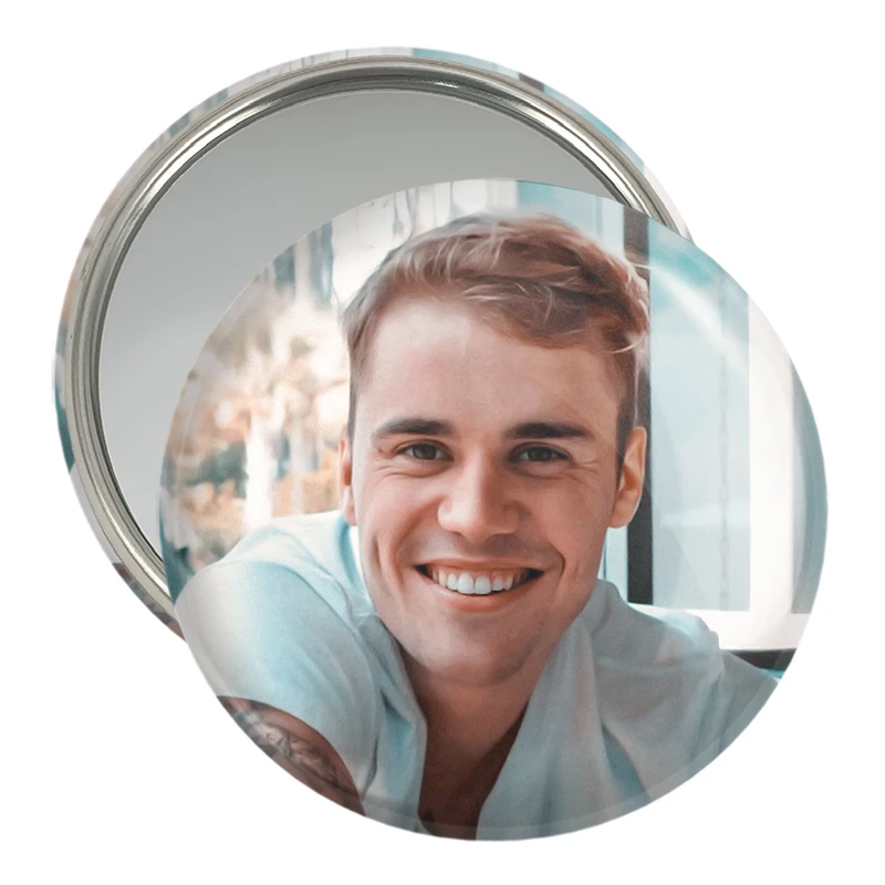 آینه جیبی خندالو مدل جاستین بیبر Justin Bieber  کد 19030