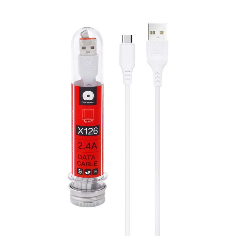 کابل تبدیل USB به USB-C دبلیو یو دبلیو مدل X126 طول 1 متر