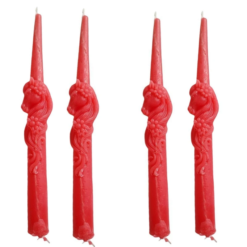 شمع دست‌ساز بدون‌بو مدل اسب تک شاخ  زمان اتمام 4 ساعت