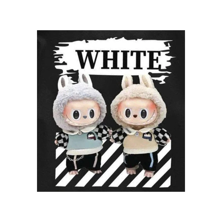 استیکر پارچه و لباس پاد آفرین مدل دو لبوبوی بامزه کد 26