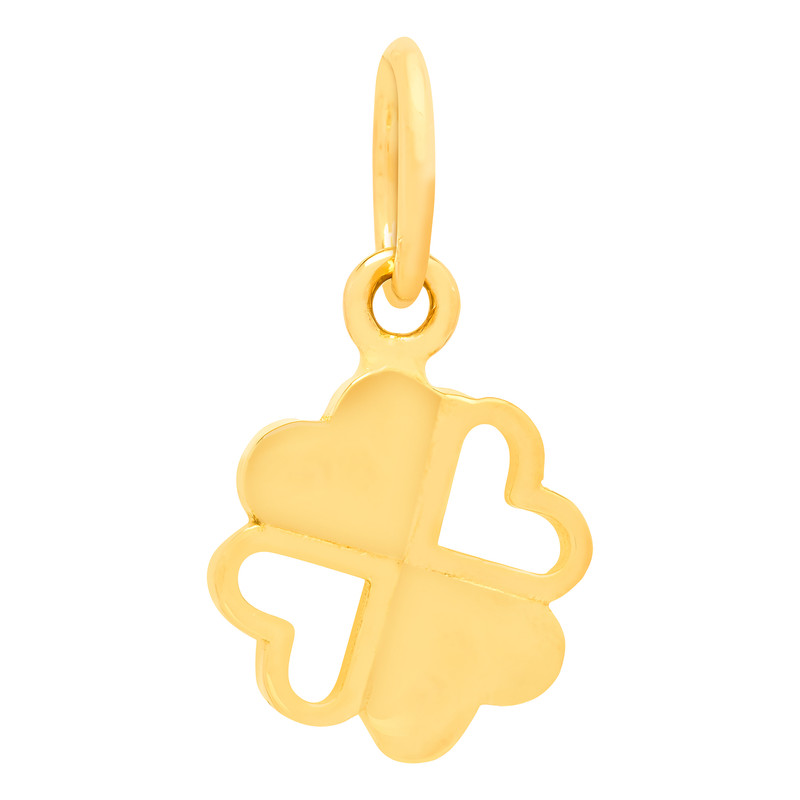 آویز گردنبند طلا 18 عیار زنانه وی گالری طرح شبدر کد C0026-X1