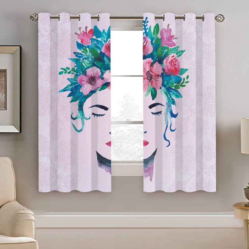 پرده نیروانا طرح چهره مدل مخمل کد 8865 سایز 140×200 سانتی متر