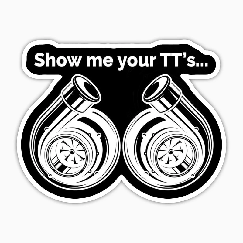 استیکر لپ تاپ و موبایل بووم طرح ماشین مدل Twin Turbo کد LA49