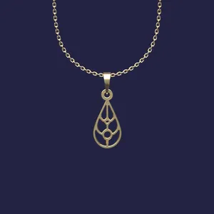 گردنبند طلا 18 عیار زنانه مدوپد مدل هندسی کد Y2-1-1043