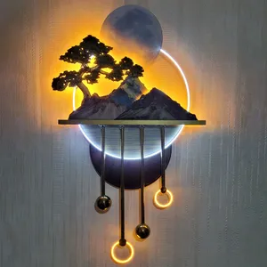 تابلو نوری مدل طبیعتِ درخت و ماه