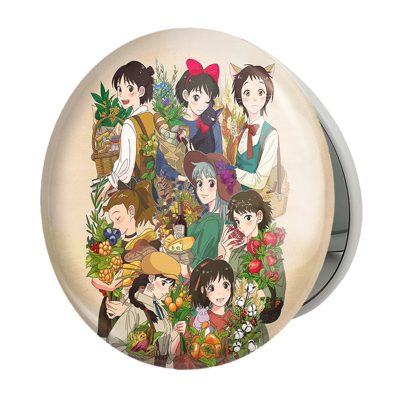 آینه جیبی خندالو طرح انیمه پرنسس مونونوکه (Mononoke) مدل تاشو کد 34071