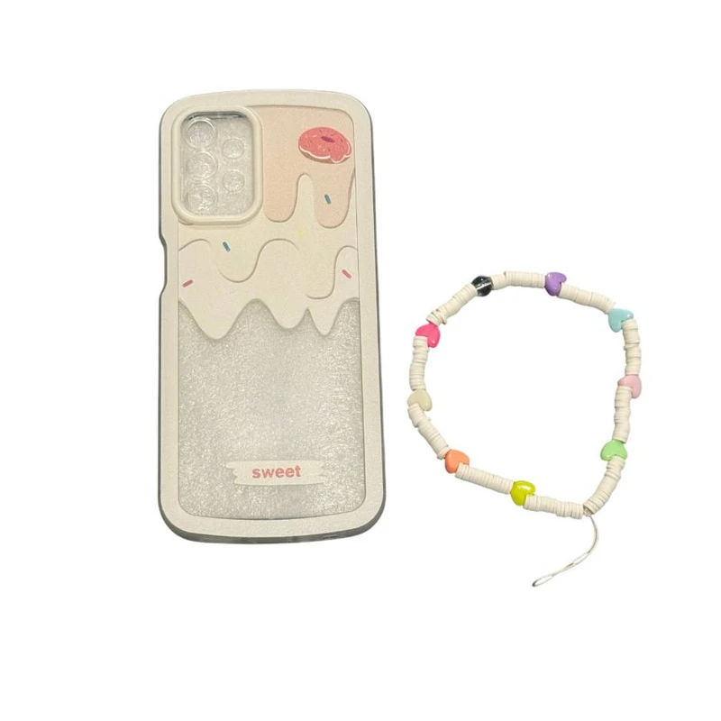 کاور مدل sweet طرح دونات کد 1337 مناسب برای گوشی موبایل  سامسونگ Galaxy A72  به همراه بندآویز