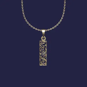 گردنبند طلا 18 عیار زنانه مدوپد مدل هندسی کد Z2-1-1136