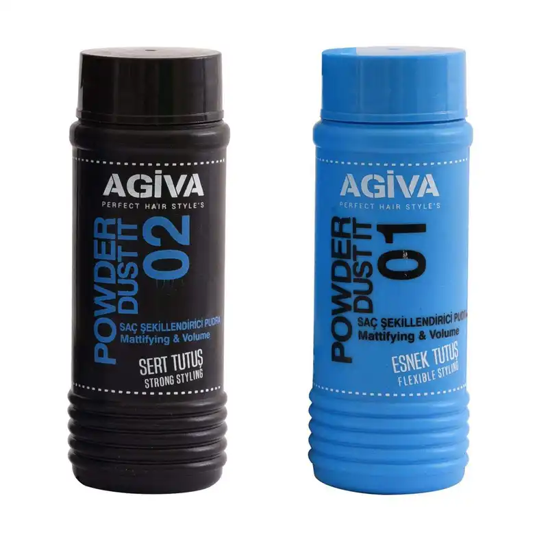 پودر حالت دهنده مو آگیوا مدل 0102 حجم 20 میلی لیتر مجموعه 2 عددی