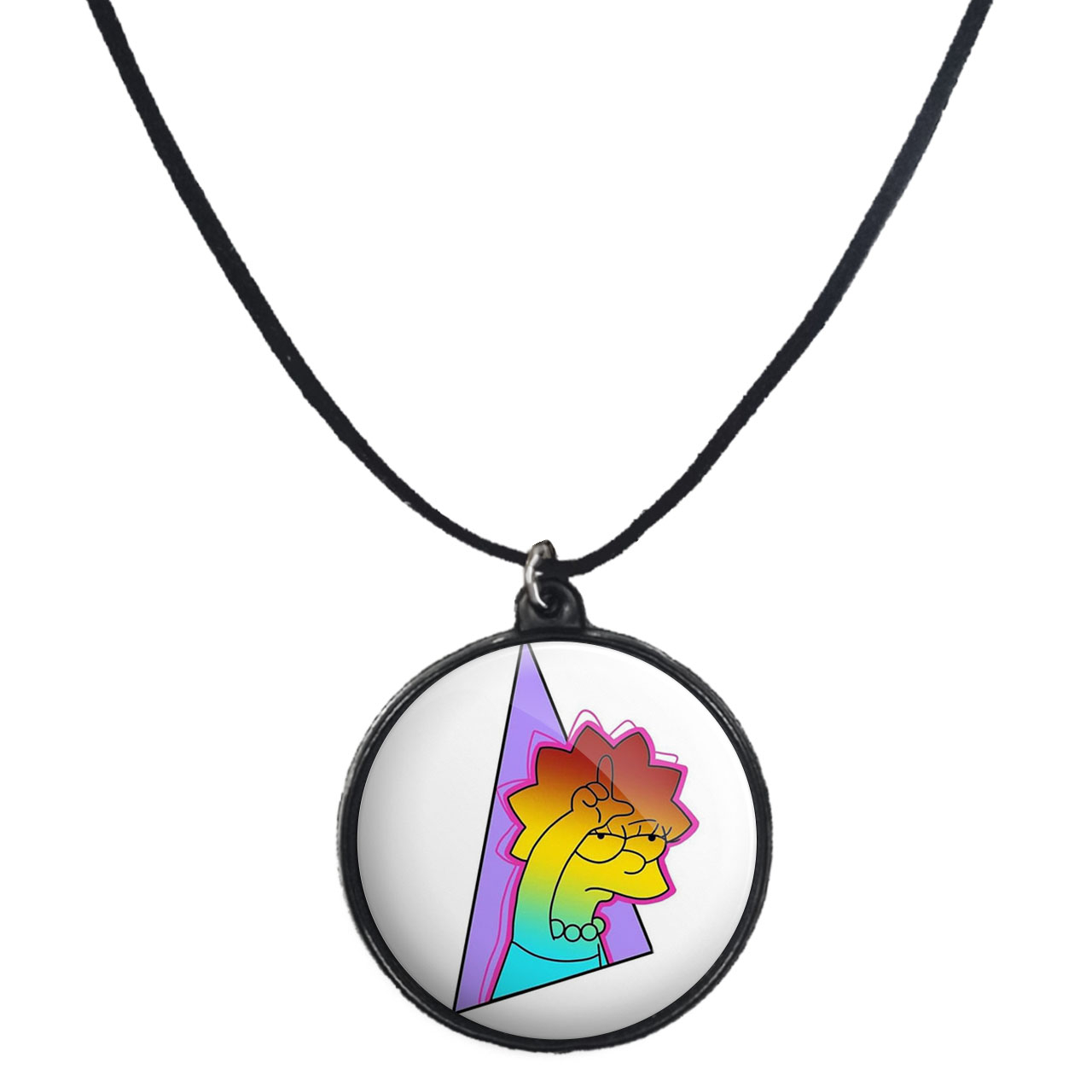 گردنبند پرمانه طرح سیمپسون ها کد pmb.21171 مدل دو طرفه