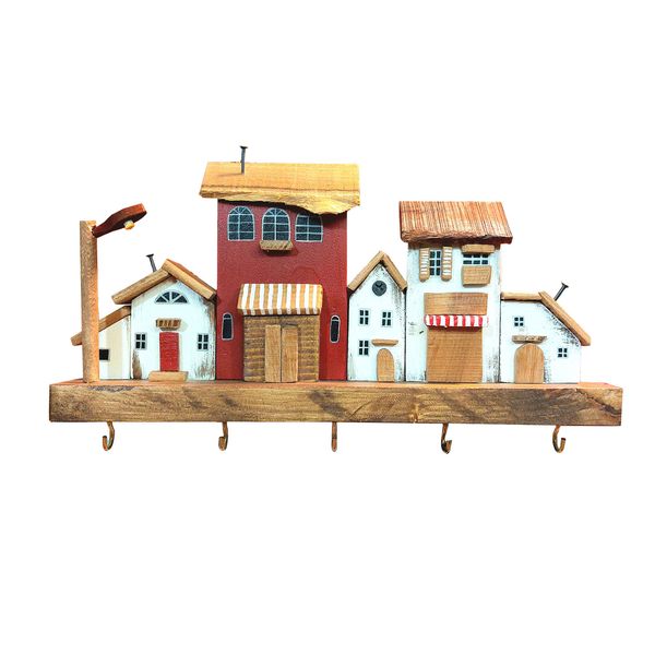 جاکلیدی چوبی مدل دهکده فانتزی کد 5312