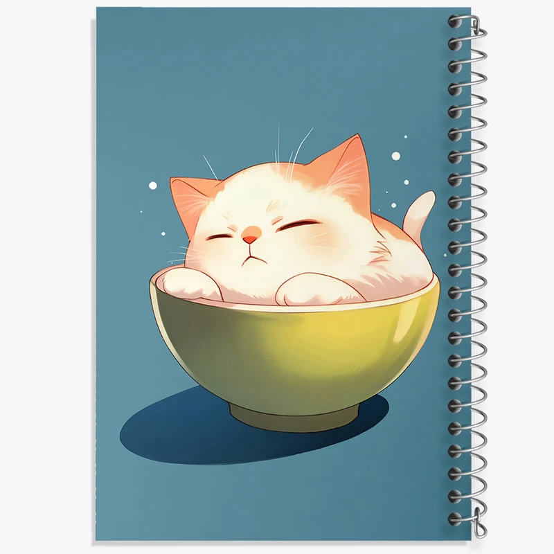 دفتر مشق 50 برگ خندالو طرح گربه خوابالو کد F6861