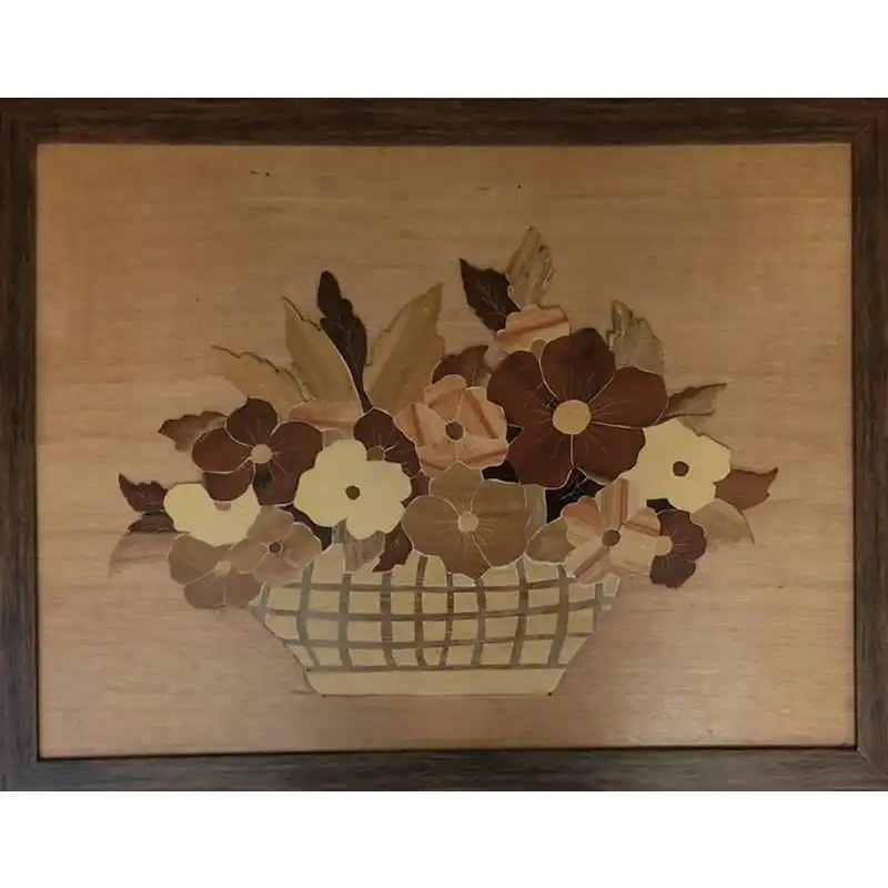 تابلو معرق کاری مدل سبد گل