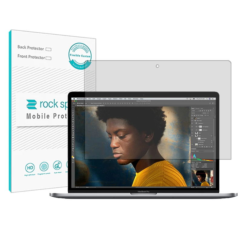 محافظ صفحه نمایش شفاف راک اسپیس مدل Resistant مناسب برای لپ تاپ اپل macbook pro 13 2018