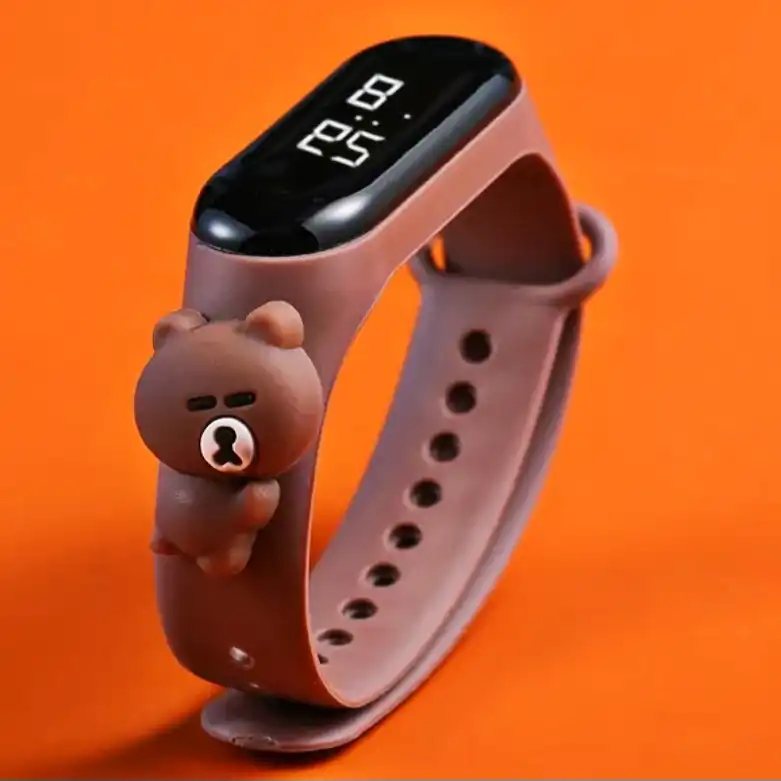 ساعت مچی دیجیتال بچه‌گانه طرح خرس