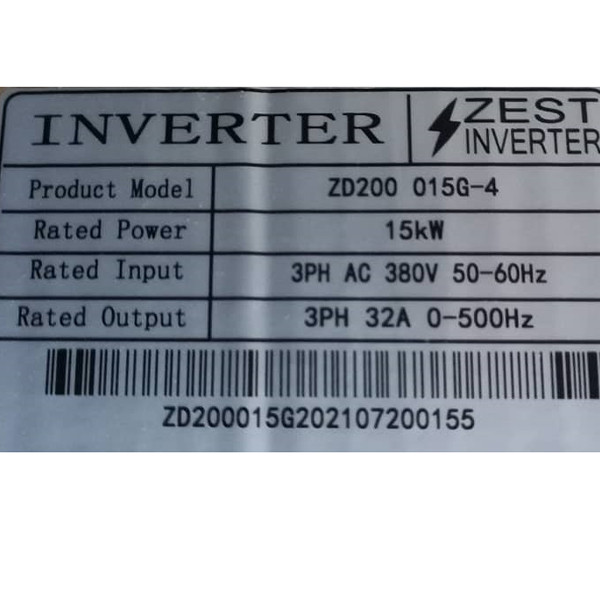 اینورتر سه فاز زست مدبل ZEST-ZD200-Z15G-4 ظرفیت 15 کیلووات