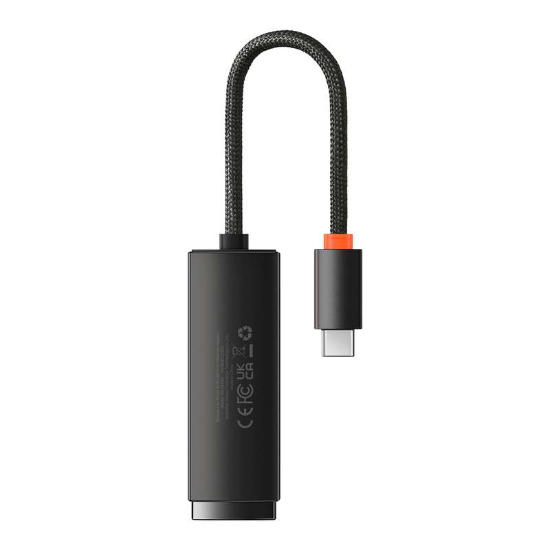 کابل تبدیل USB-C به LAN باسئوس مدل WKQX000201 100Mbps کابل تبدیل USB-C به LAN باسئوس مدل WKQX000201 100Mbps