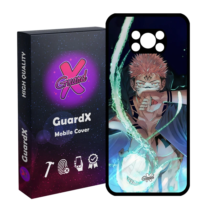 کاور گارد ایکس طرح Sukuna Anime مدل Glass10571 مناسب برای گوشی موبایل شیائومی Poco X3 NFC/Poco X3/Poco X3 Pro